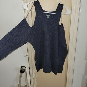Sweater with shoulder cut outs